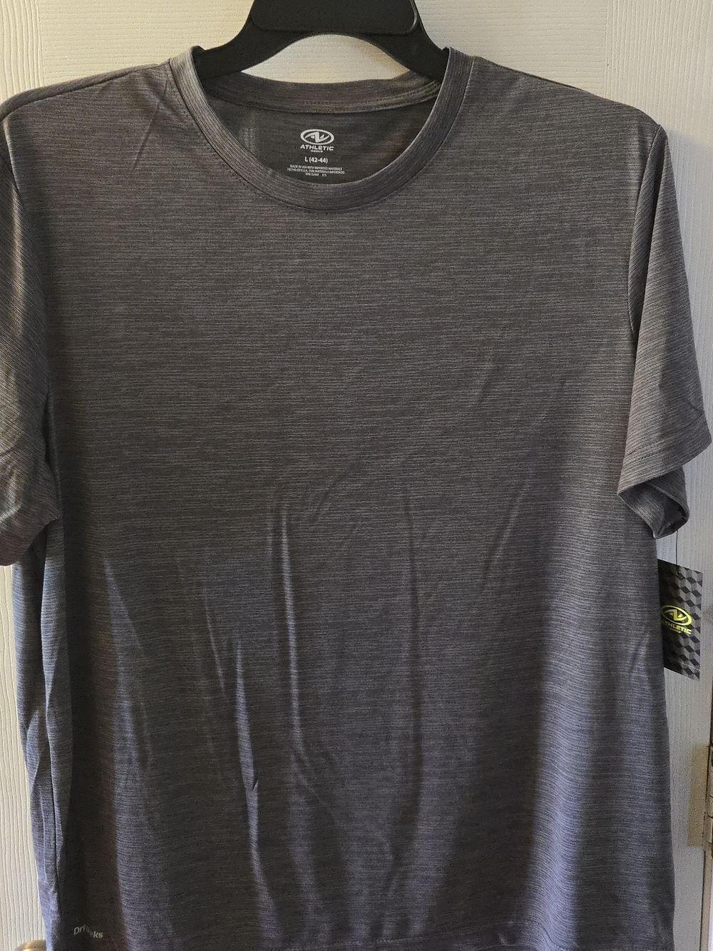 Athletic Works Charcoal Heather Short Sleeve Performance Tee